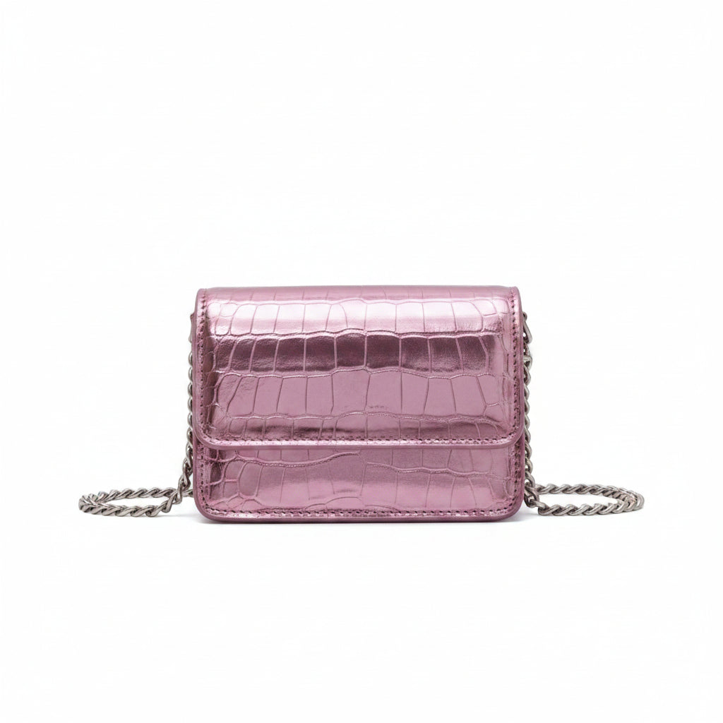 Évora – Mini Bandolera Cuadrada con Cadena Premium