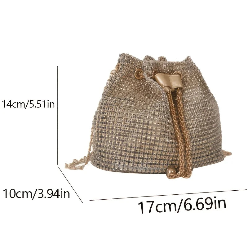 Étoilée – Bucket Bag con Cristales Brillantes Premium
