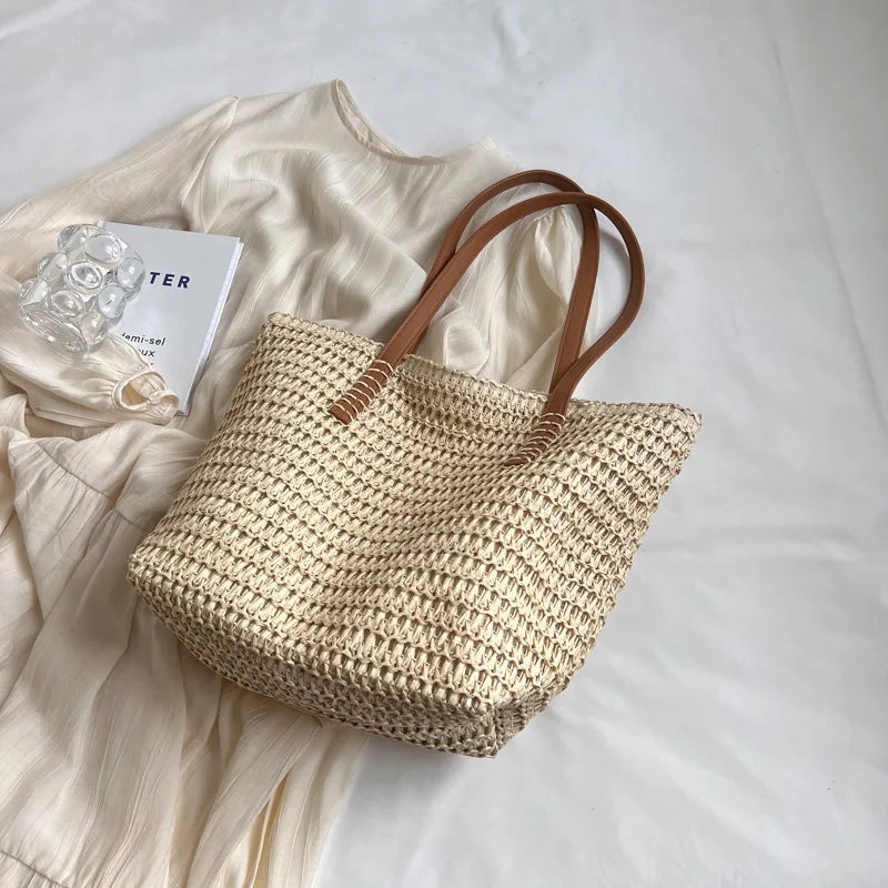 Bellamare – Tote de Paja Tejida a Mano Premium