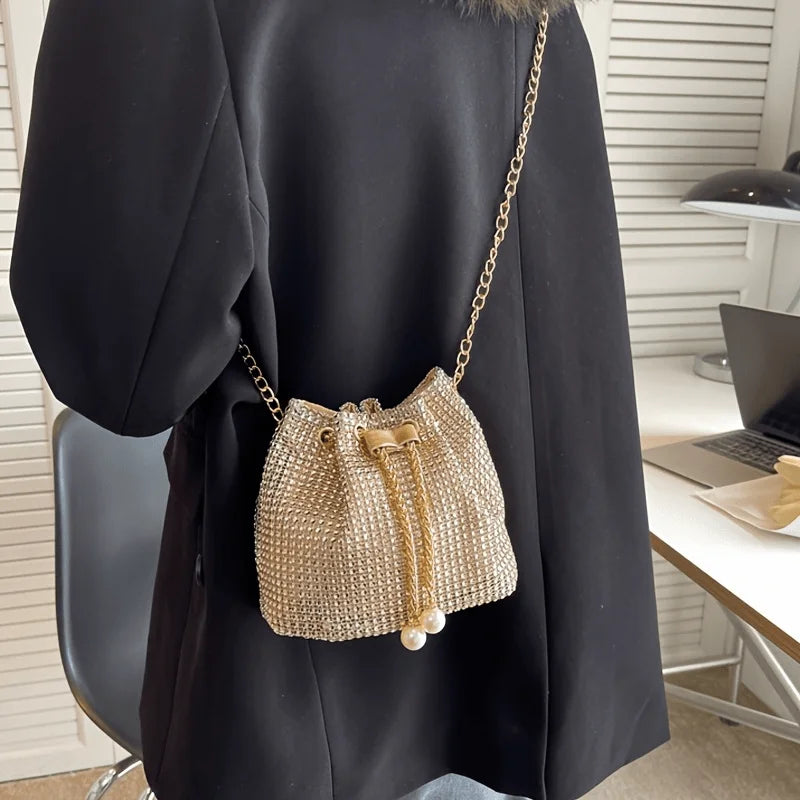 Étoilée – Bucket Bag con Cristales Brillantes Premium