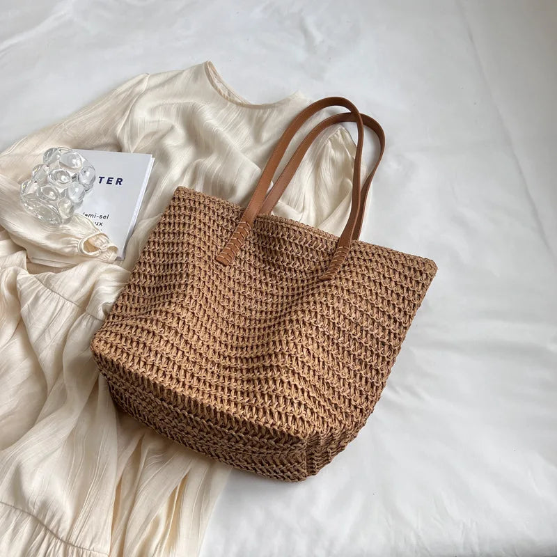 Bellamare – Tote de Paja Tejida a Mano Premium