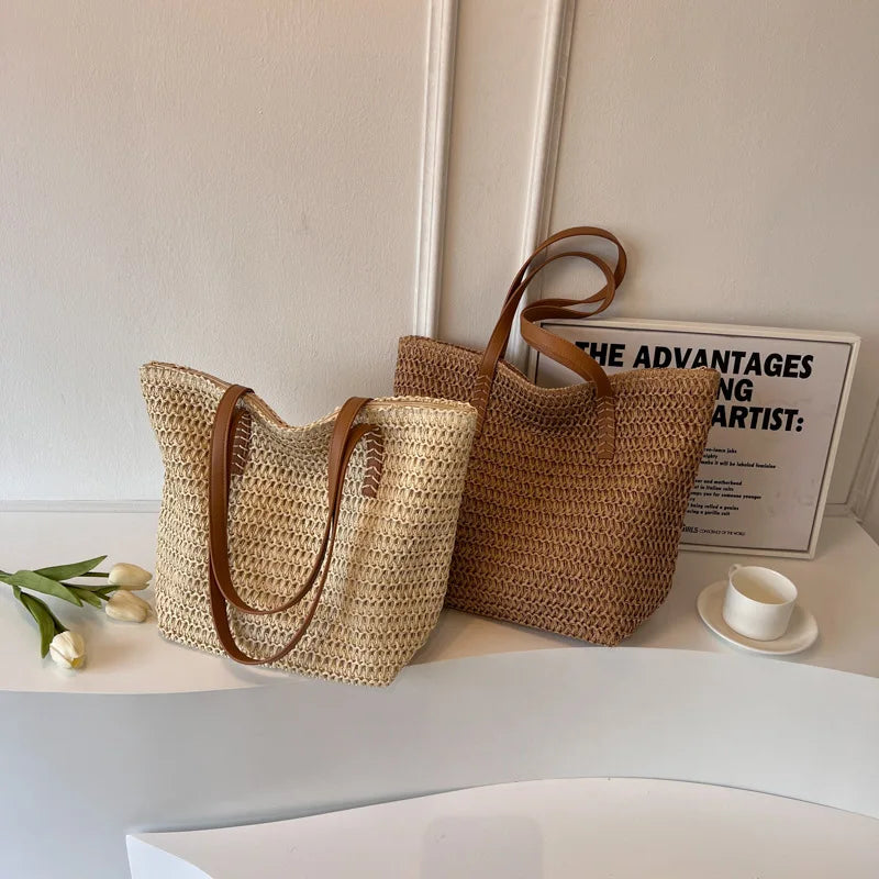 Bellamare – Tote de Paja Tejida a Mano Premium